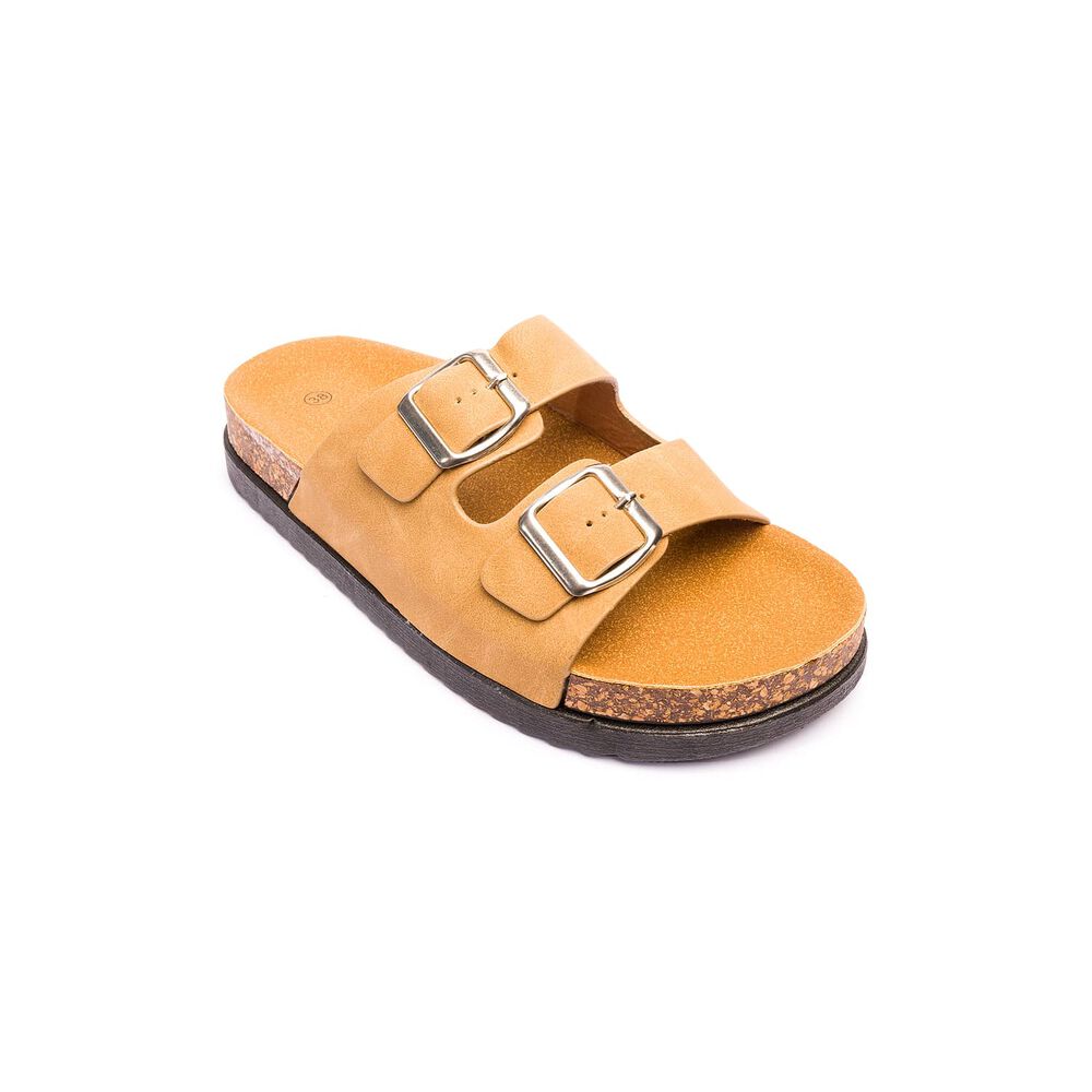 Sandalia Mujer Camel Arlequin Chancleta image number 2.0